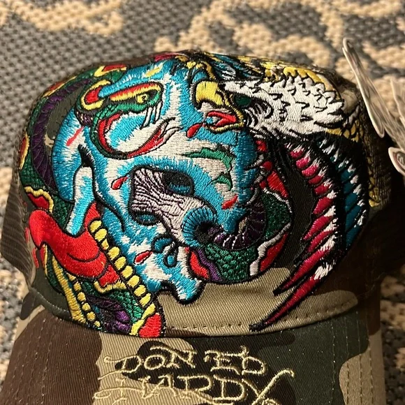NWT Ed Hardy Camo Trucker Hat